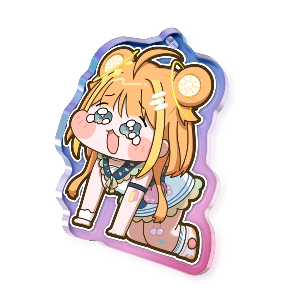 【ユニプロ 二次創作作品】天晴ほかる -オーロラアクリルキーホルダー(涙目)-