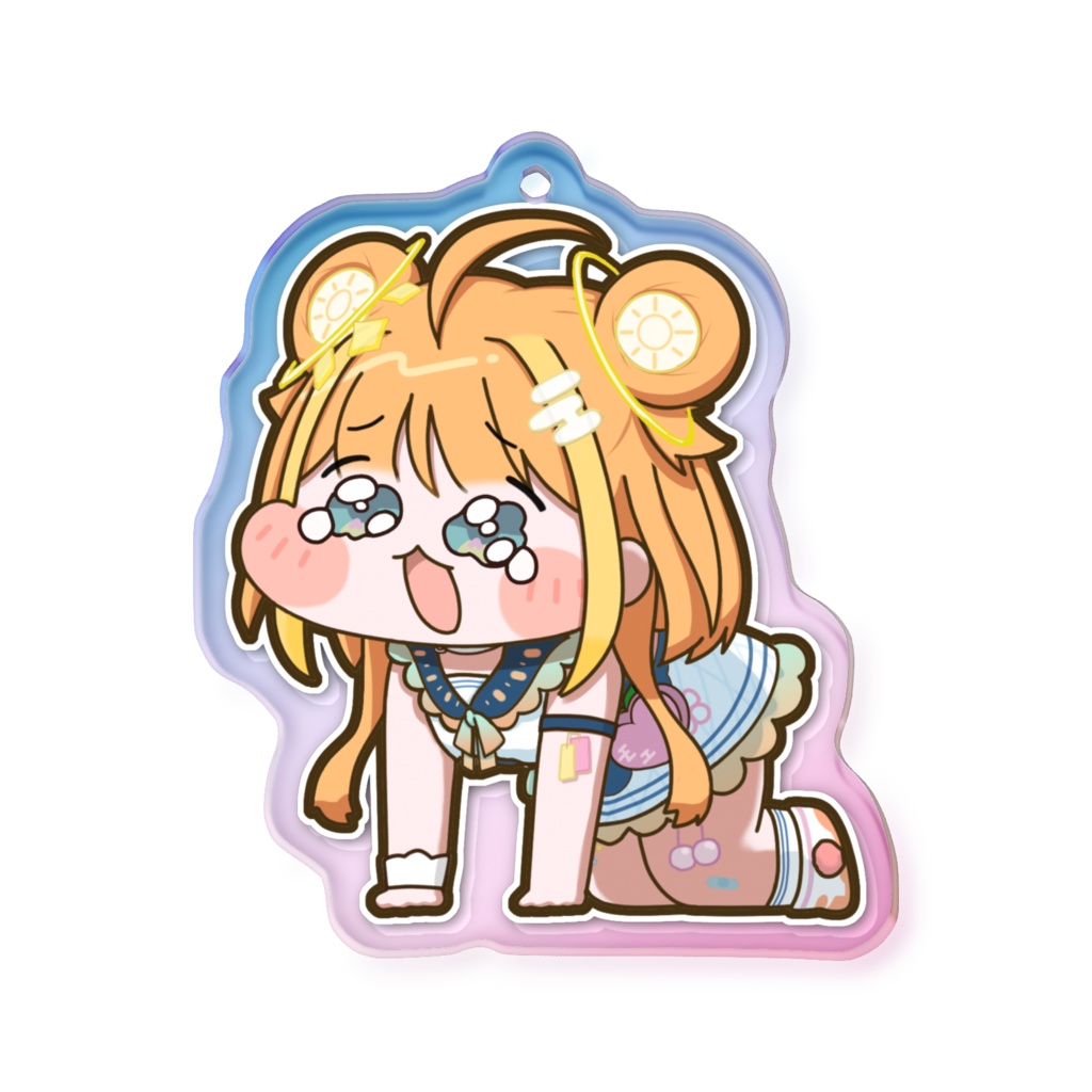 【ユニプロ 二次創作作品】天晴ほかる -オーロラアクリルキーホルダー(涙目)-