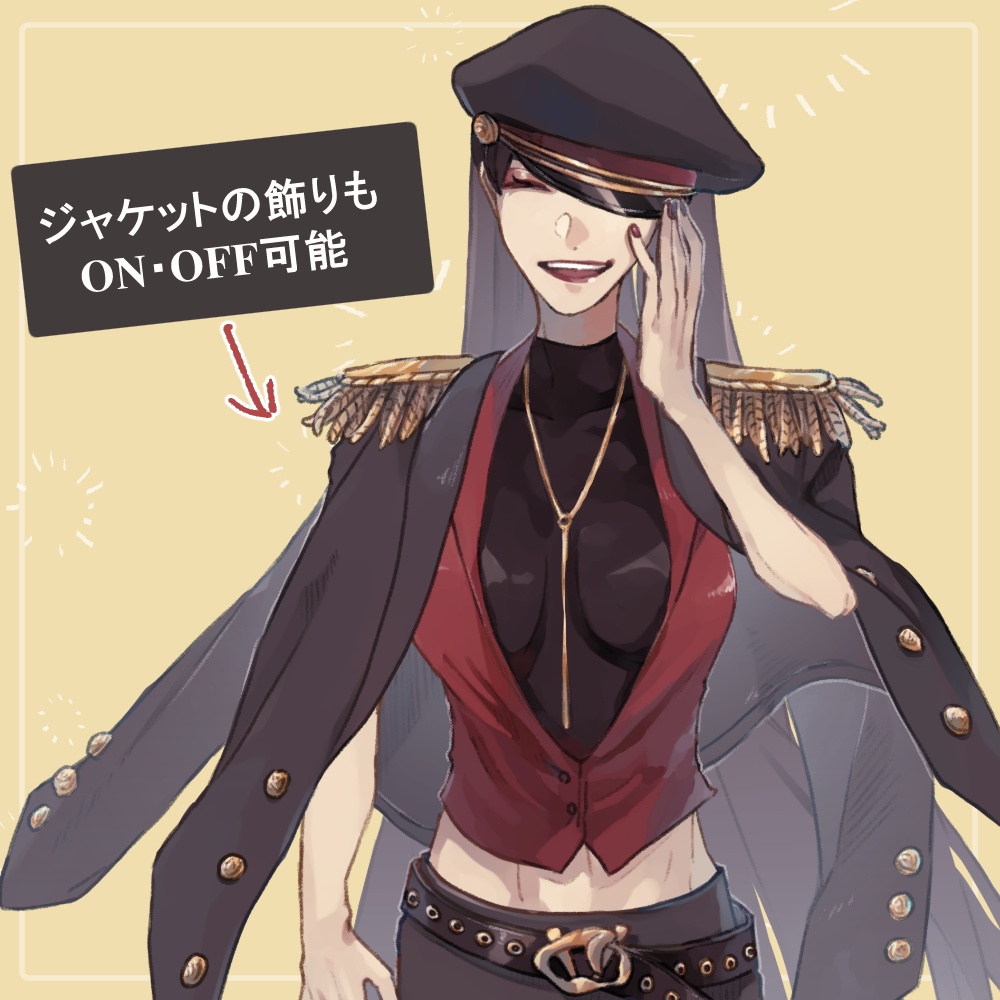 女マフィア(殺し屋)の私服(シャツ)とドレスの全身立ち絵(刀や刺青等のオマケパーツ付き)