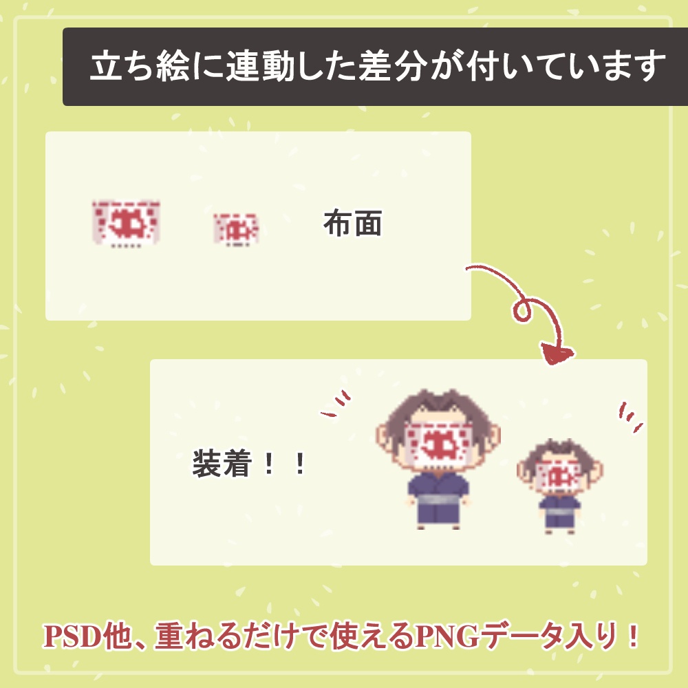 【大人の職業色々】RPGツクール・ピクスクでそのまま使える歩行ドットアバターSET服装差分あり