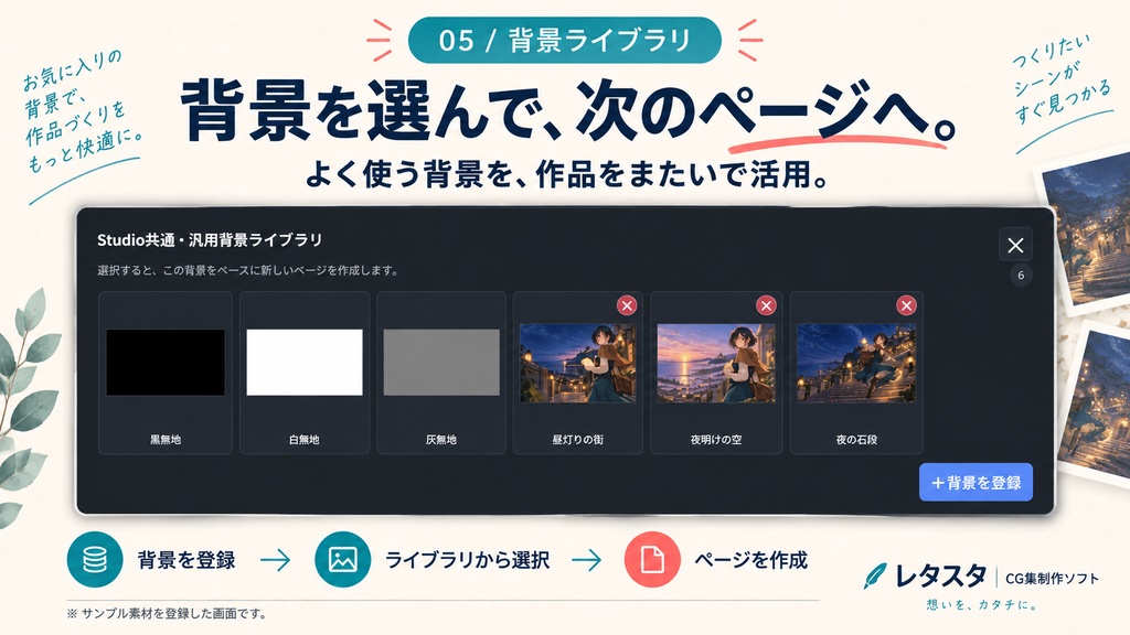 「CG集制作ソフト レタスタ|文字入れ・吹き出し・素材管理【無料体験版あり】」