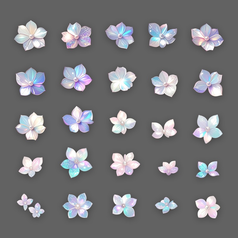 【透過PNG】キラキラお花素材67点