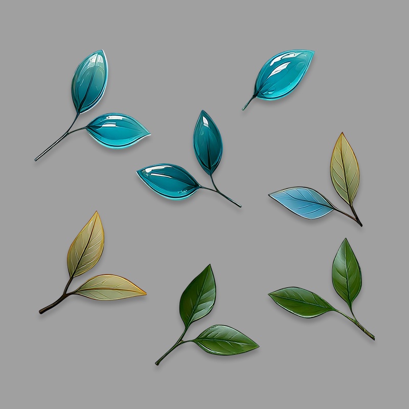 【透過PNG】レモン&葉っぱ25点