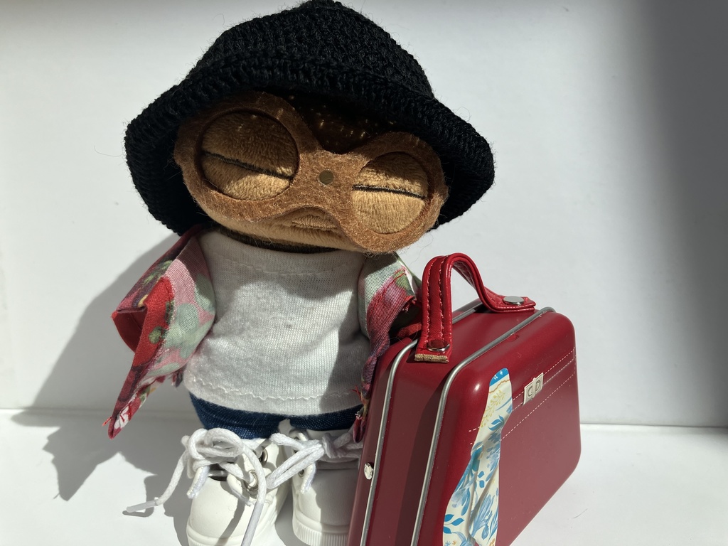 ぬいぐるみサイズニットバケットハット