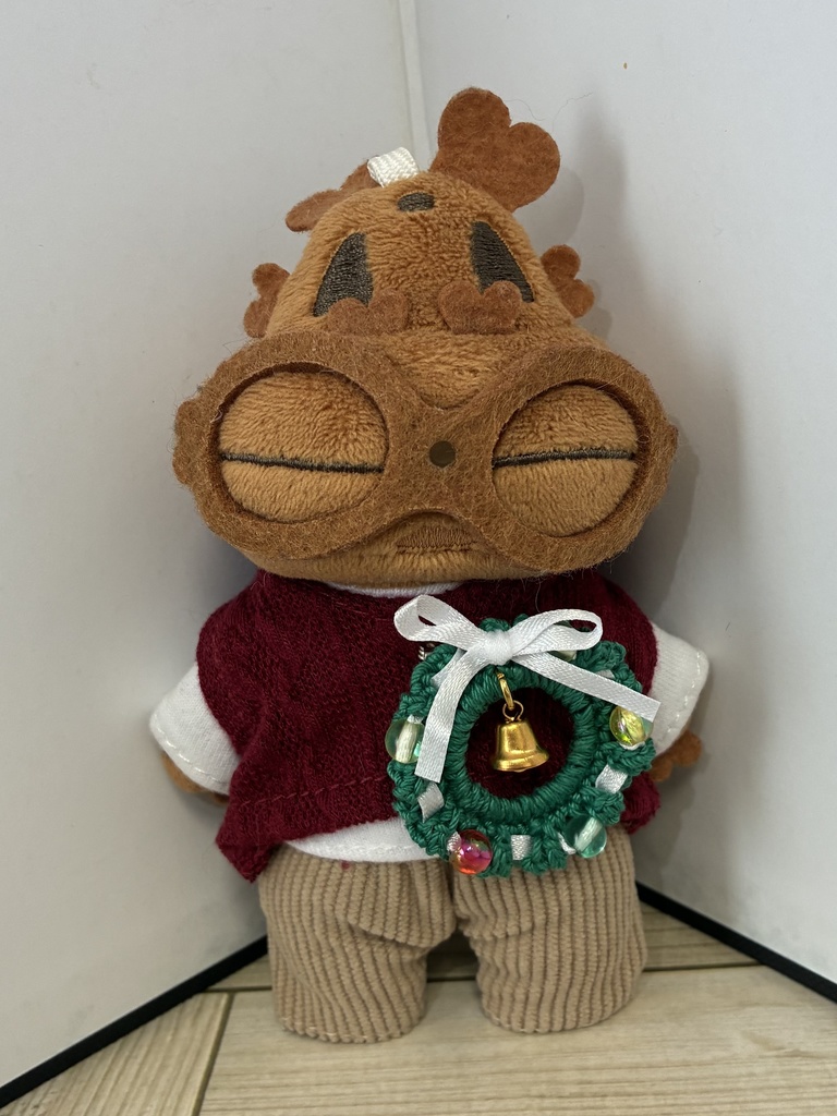 クリスマスリースブローチ