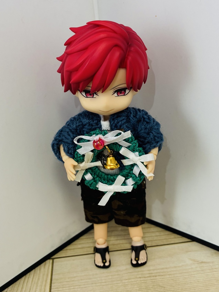 クリスマスリースブローチ