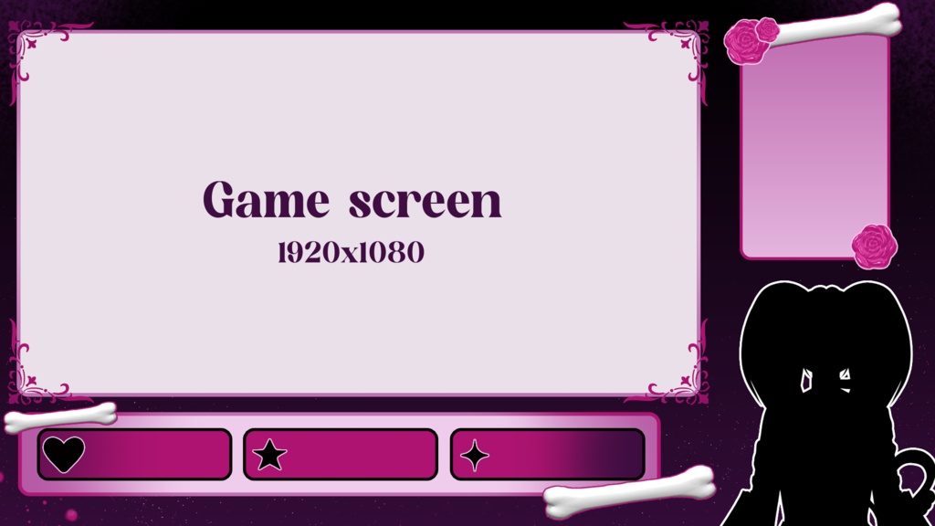 【配信用オーバーレイ/STREAM OVERLAYS】Gothic Rose