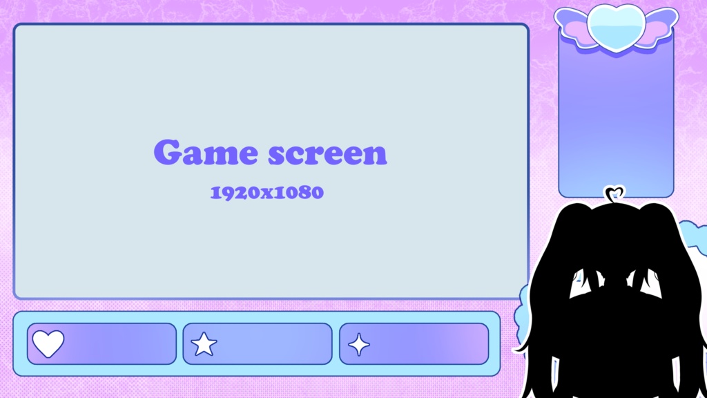 配信用オーバーレイ/STREAM OVERLAYS】Fluffy Heart