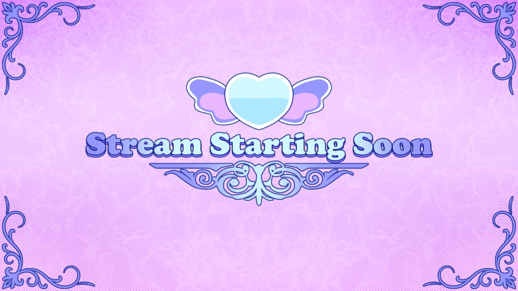 配信用オーバーレイ/STREAM OVERLAYS】Fluffy Heart