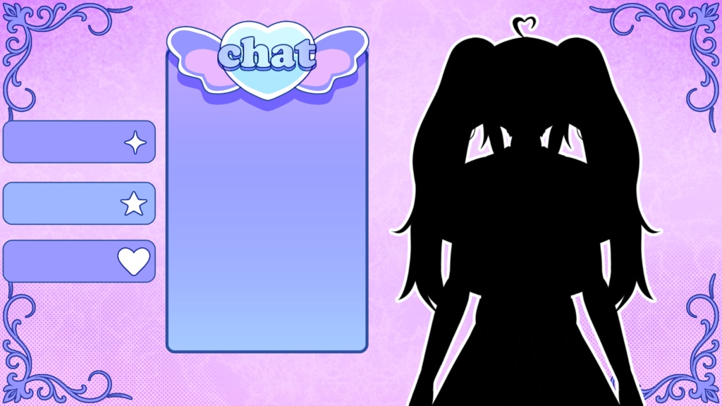 配信用オーバーレイ/STREAM OVERLAYS】Fluffy Heart