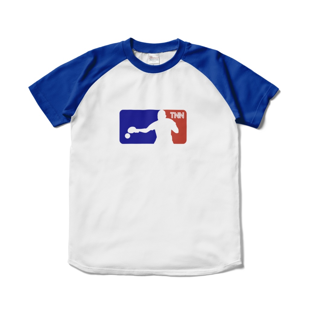 TNN放送局オフィシャルTシャツ(アメリカン) - ホワイト×ロイヤルブルー - 