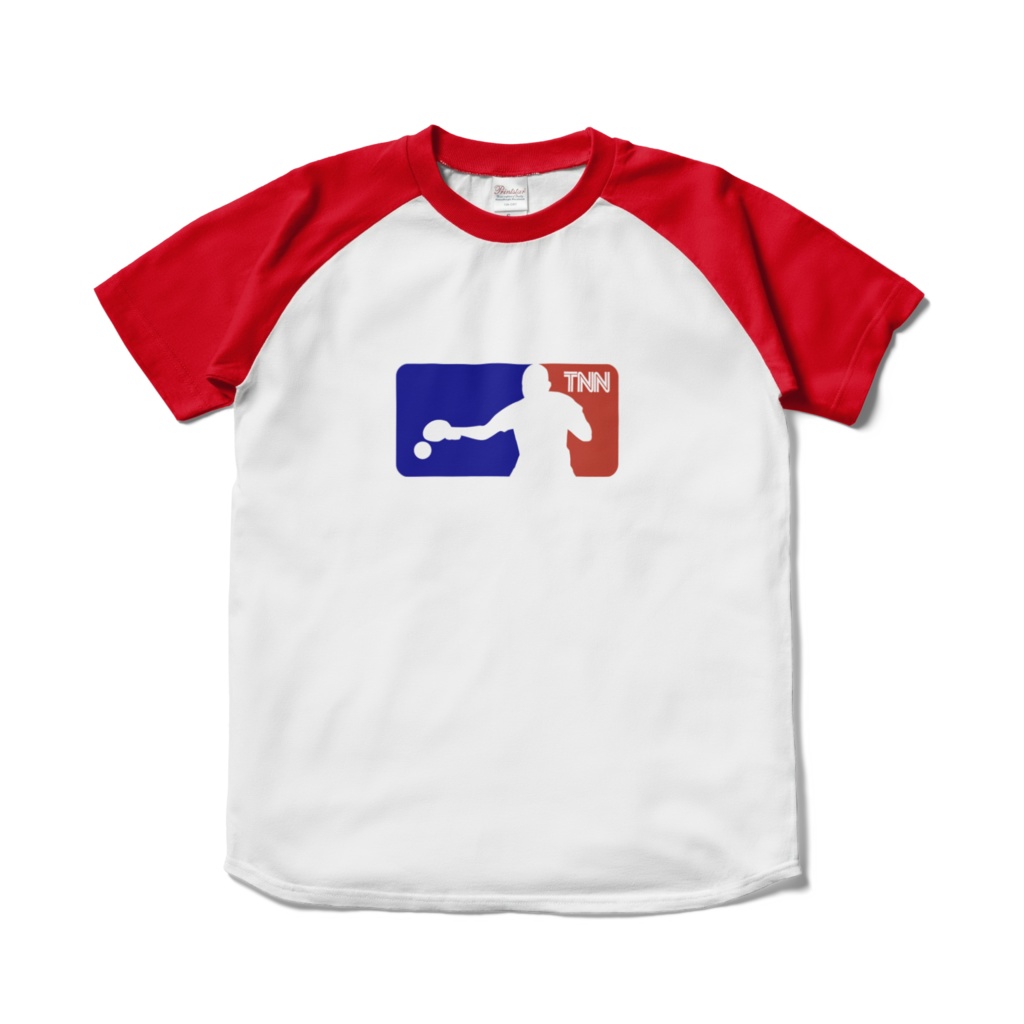 TNN放送局オフィシャルTシャツ(アメリカン) - ホワイト×レッド -
