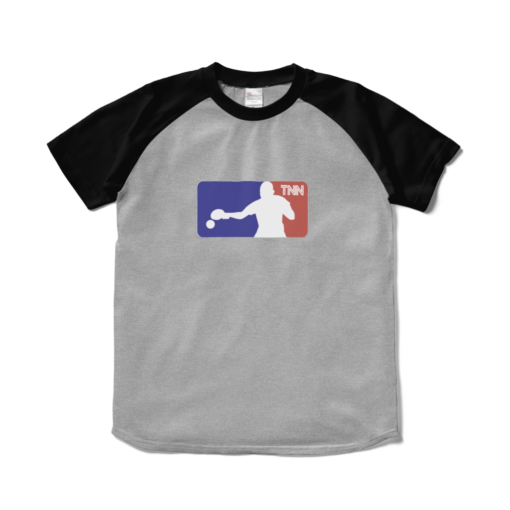 TNN放送局オフィシャルTシャツ(アメリカン) - グレー×ブラック -