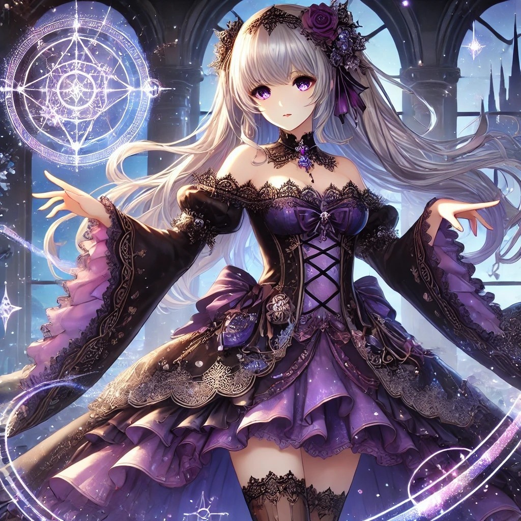 gothic fantasy anime-style character