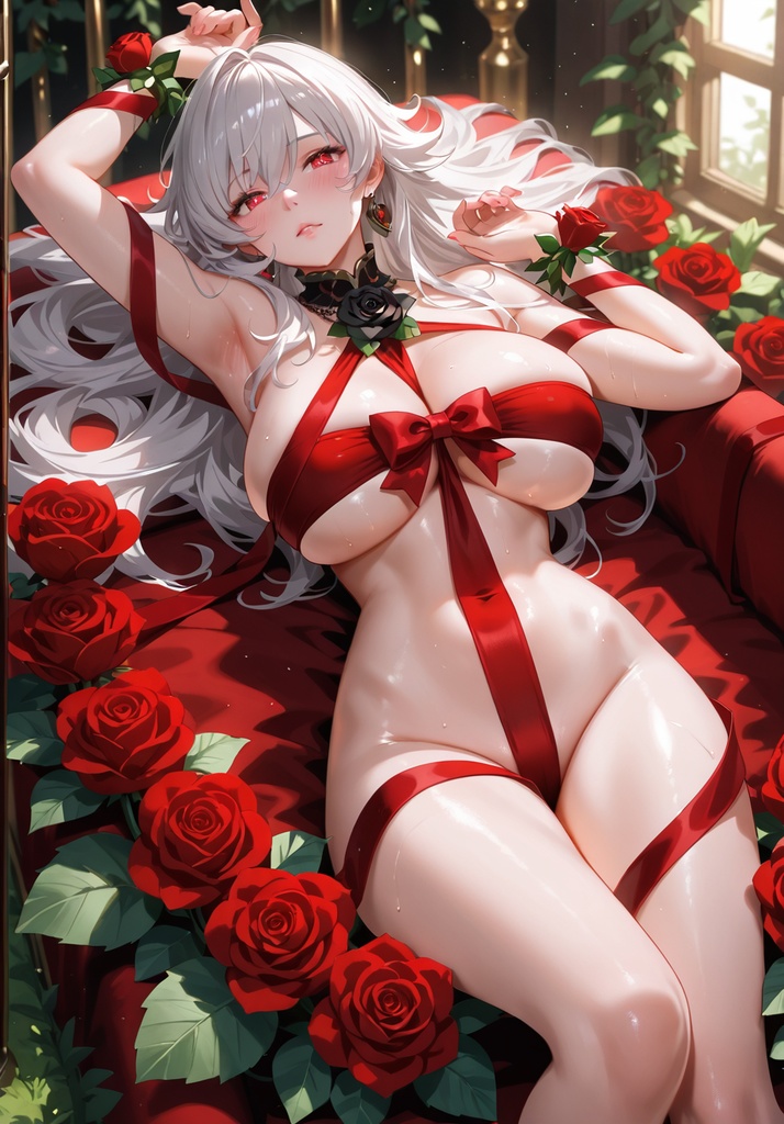 薔薇とGothic美女