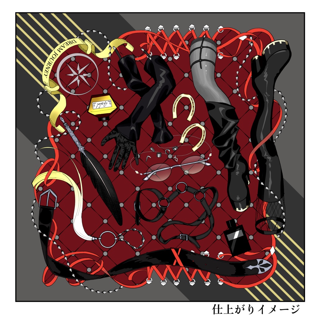ドリームジャーニー勝負服風ハンカチ（化粧箱付き）