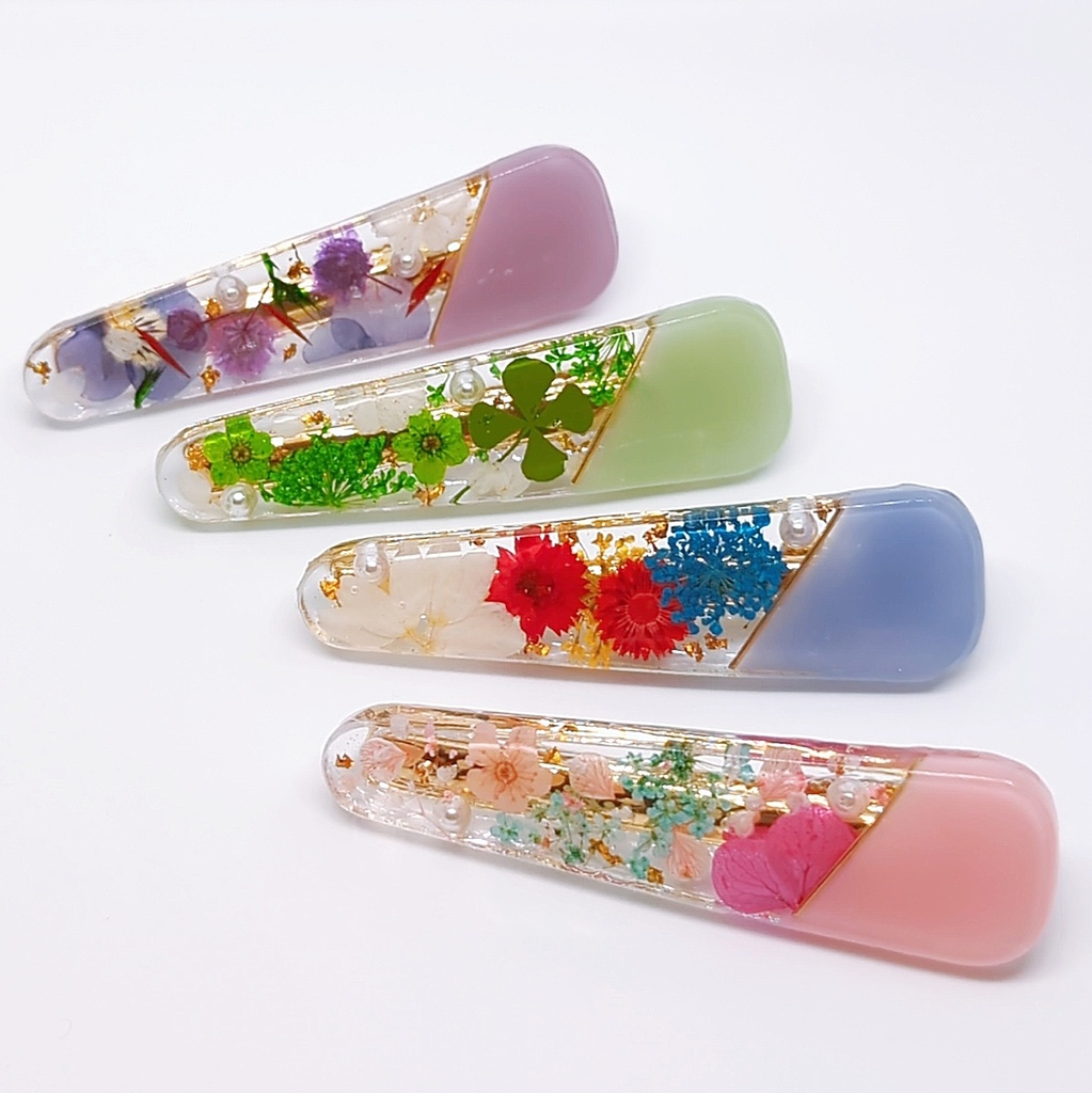 フラワーレジンクリップ