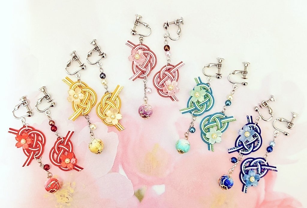 帝都水引イヤリング