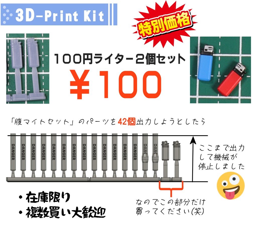 【訳アリ品】100円ライター2個セット【併せ買いに】