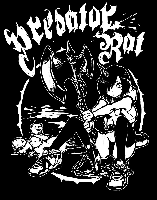 magodesu×PredatorRat イッカクカワウソ少女ロングスリーブT