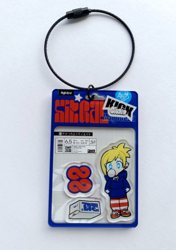 KICKちゃんブリスターフィギュア風アクリルキーホルダー