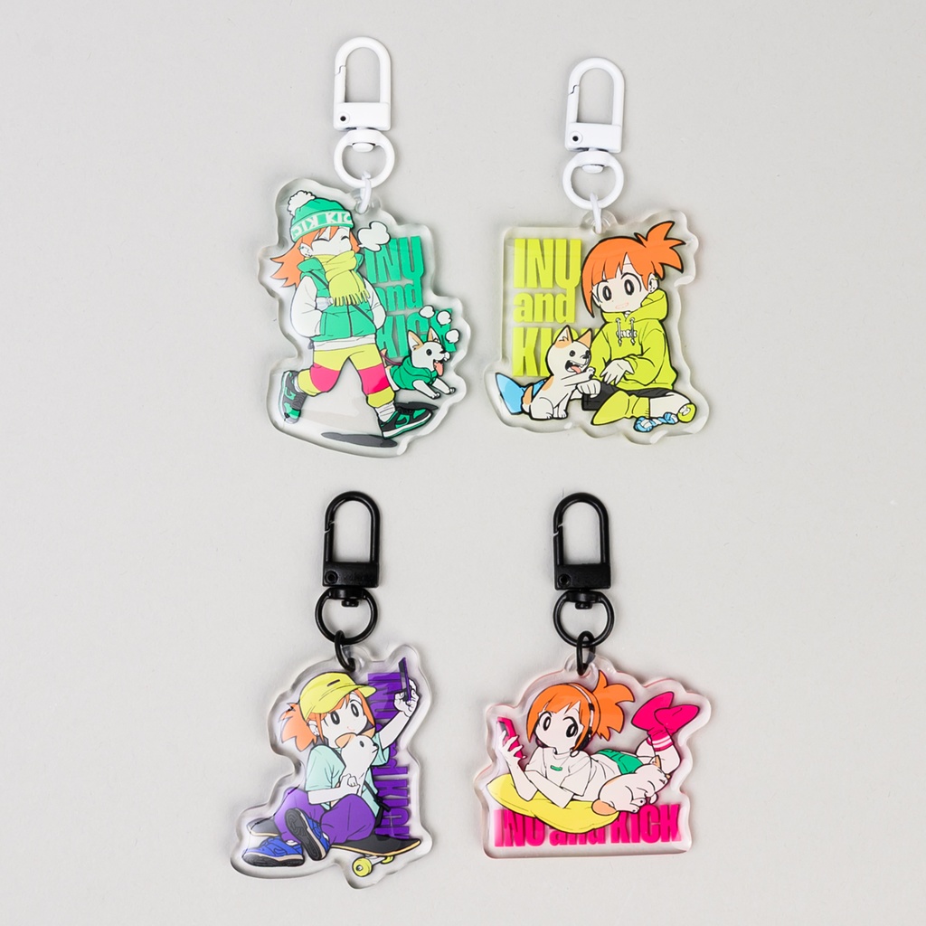 いぬさんとKICKちゃんアクリルキーホルダー