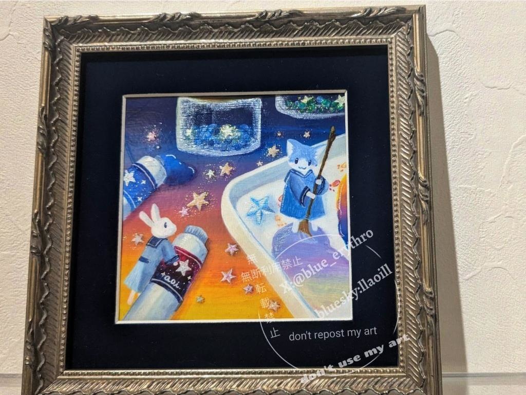 額装原画　夕焼け会議