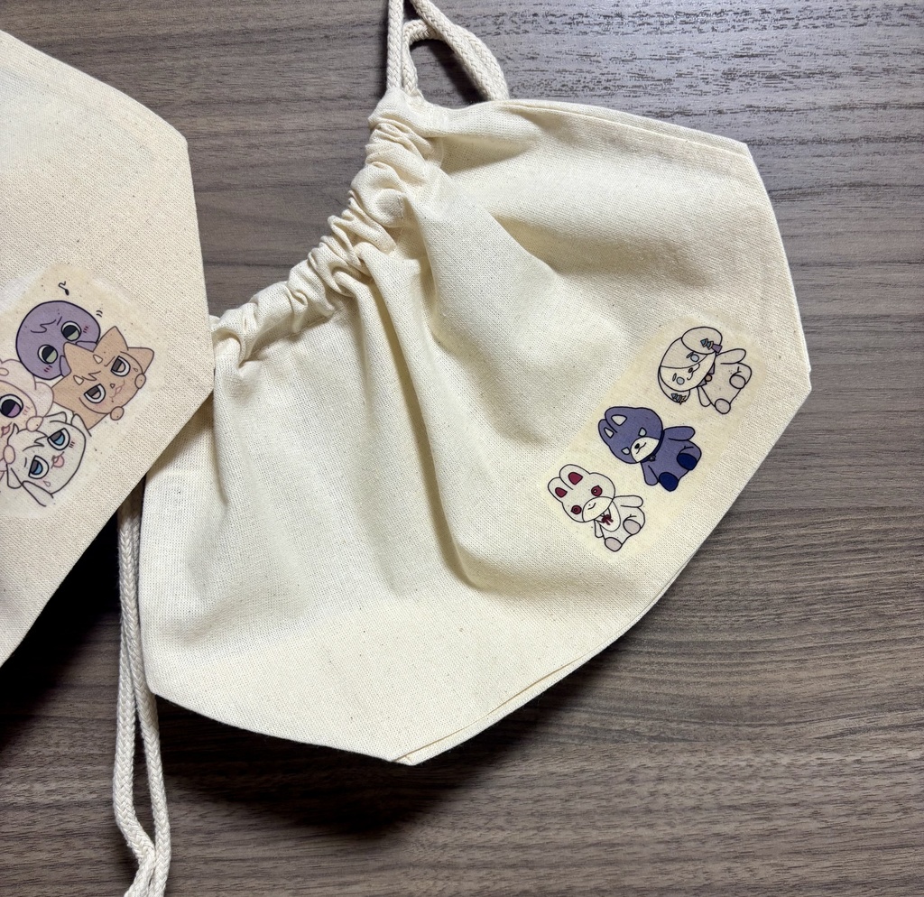 【非公式】お弁当箱用巾着 ろふまる/ばるつたうん