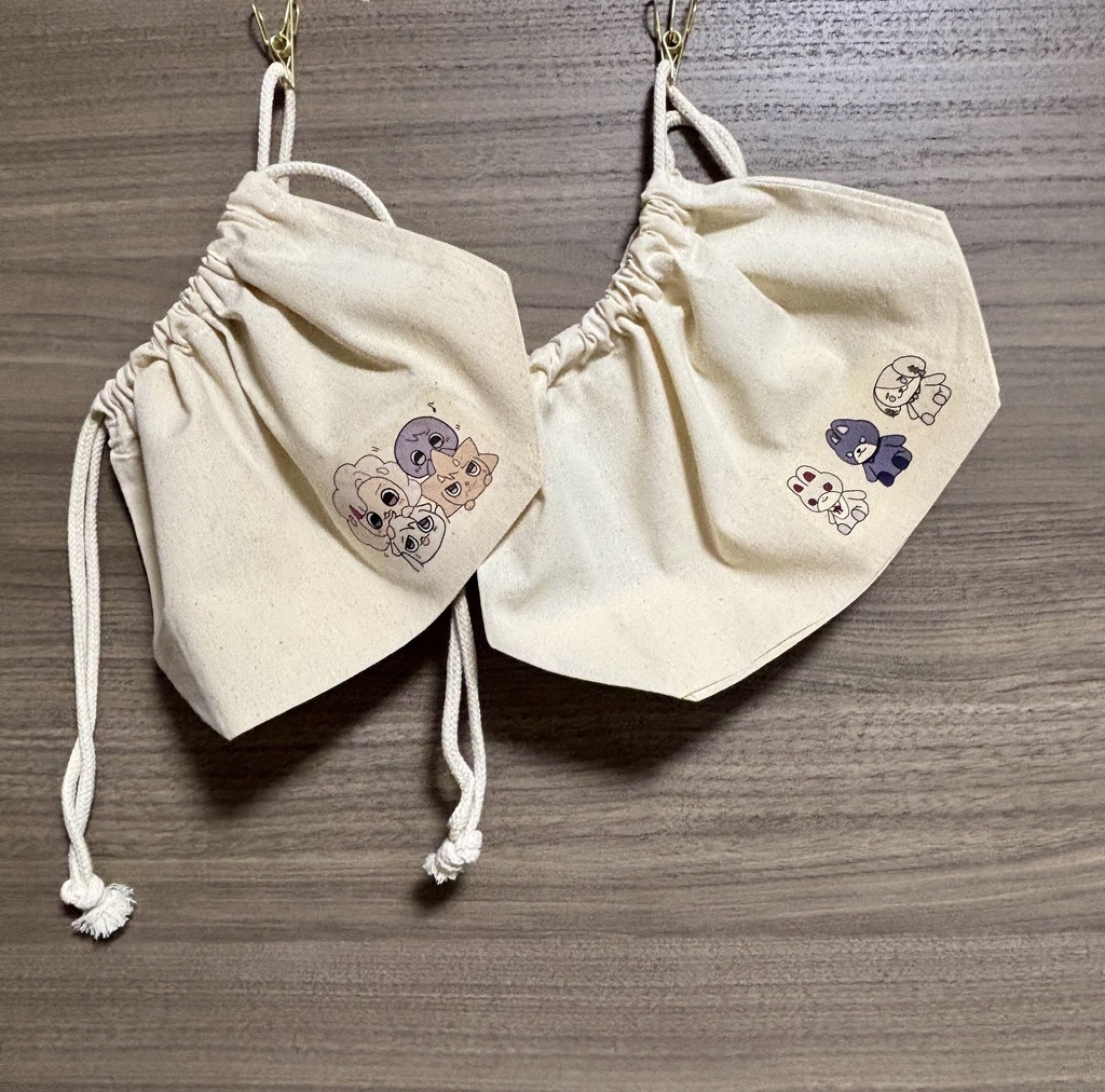 【非公式】お弁当箱用巾着 ろふまる/ばるつたうん