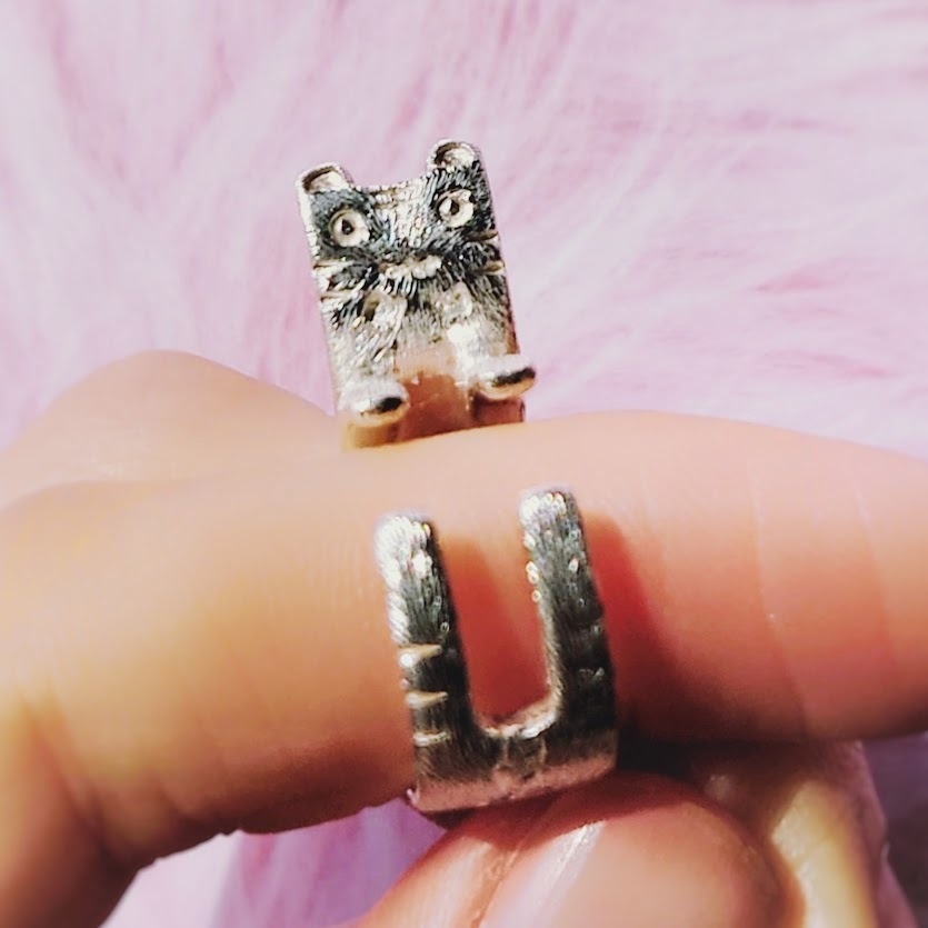 ふわふわ抱きしめる タイガーさん シルバー リング