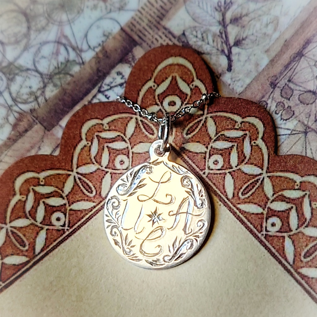 【非公式】Luca & Lucubs 彫金両面シルバーペンダント にじさんじ Nijisanji EN Luxiem