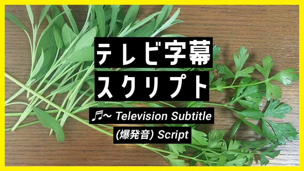 テレビ字幕スクリプト | AviUtl2