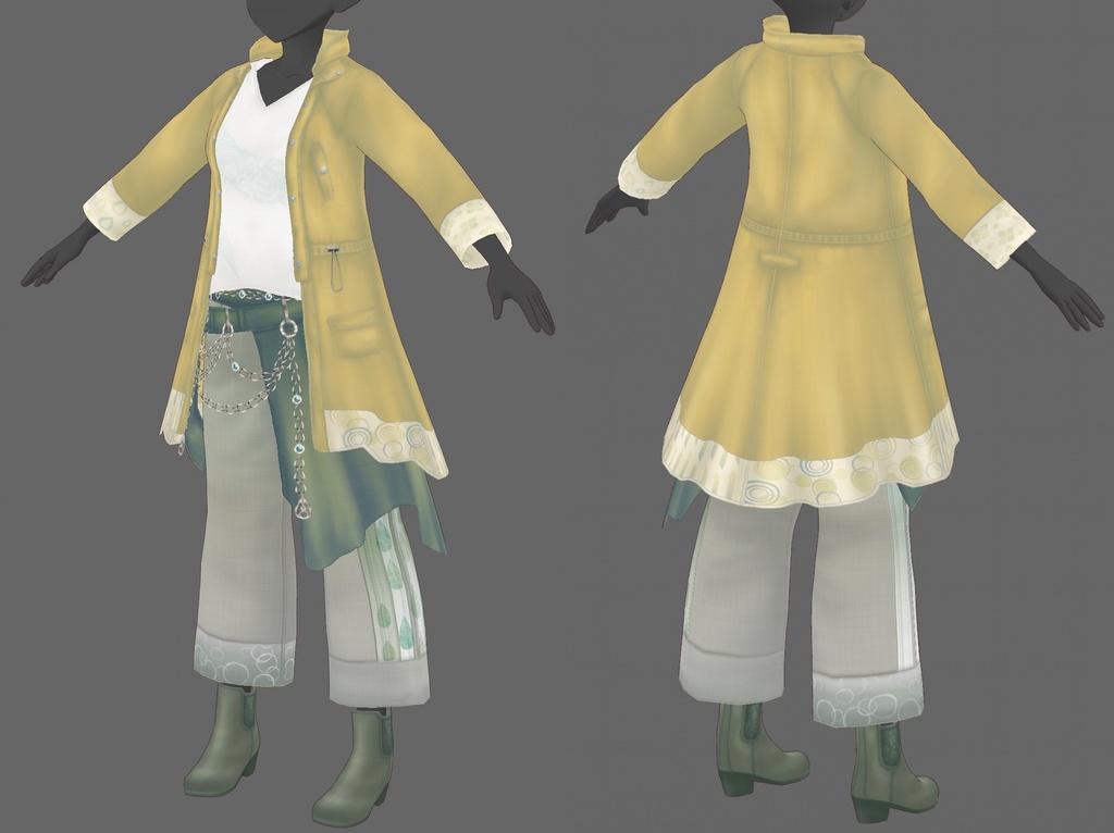 VRoid用【雨の日コーデセット】男女兼用