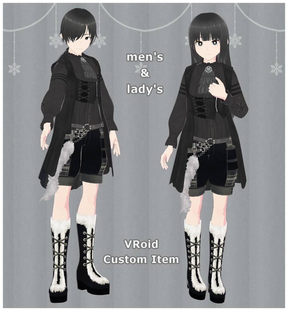 VRoid用【クリスマスコーデ男女セット】Christmas Coordinate lady's&men's Set