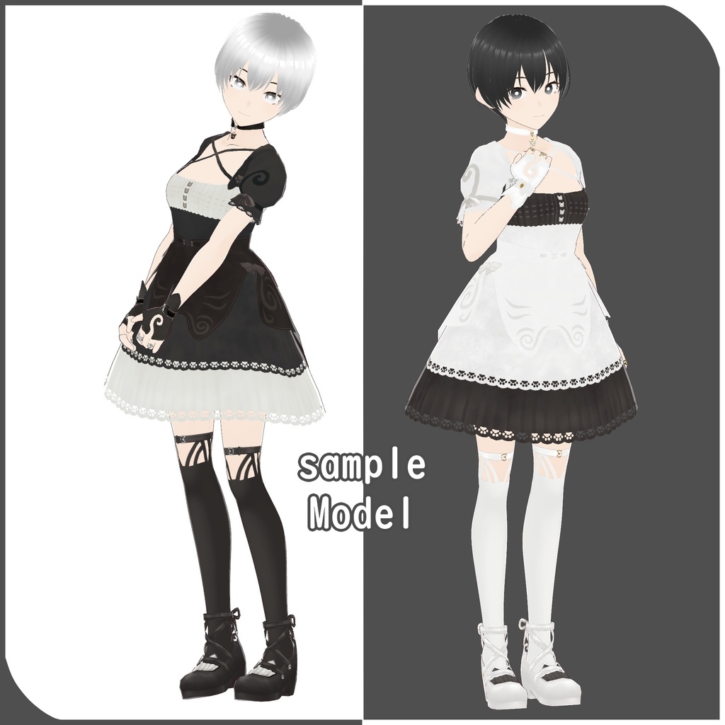 VRoid用【猫さんコーデセット】Cat Coordinate ※単品商品用