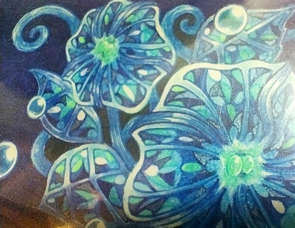 輝石花(原画入り)キーホルダー