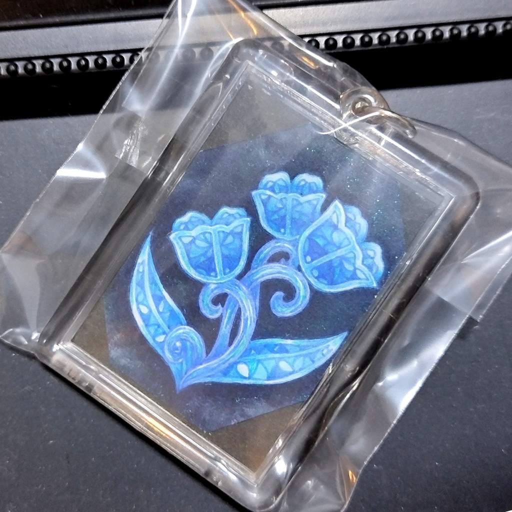 輝石花(原画入り)キーホルダー