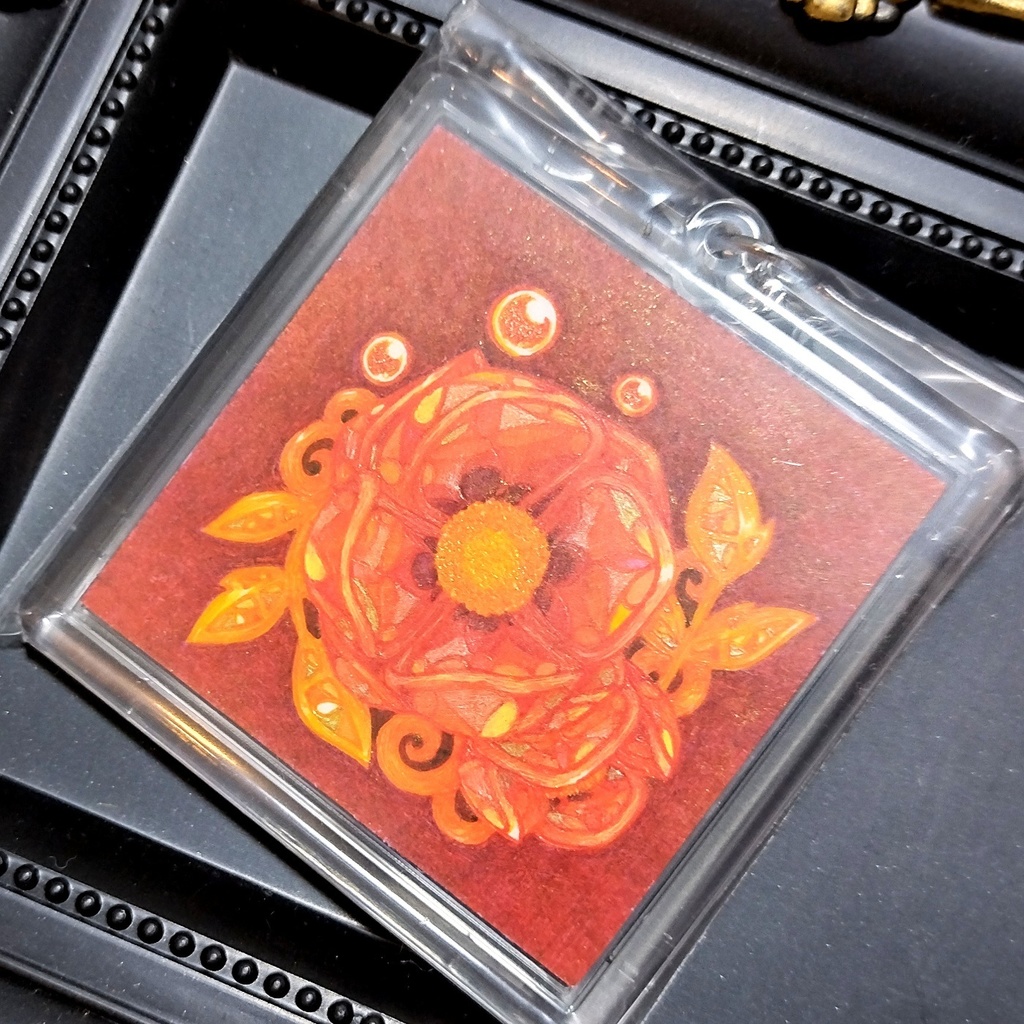 輝石花(原画入り)キーホルダー