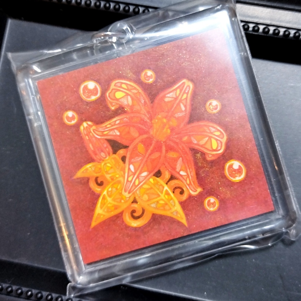 輝石花(原画入り)キーホルダー