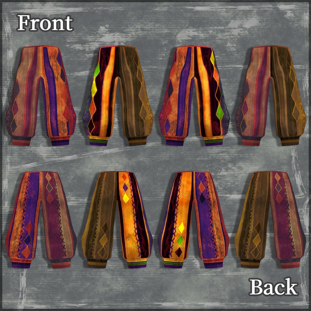 男女用/VRoid用【ジャック・オー・ランタンセット】Jack-o'-lantern Coordinate Set