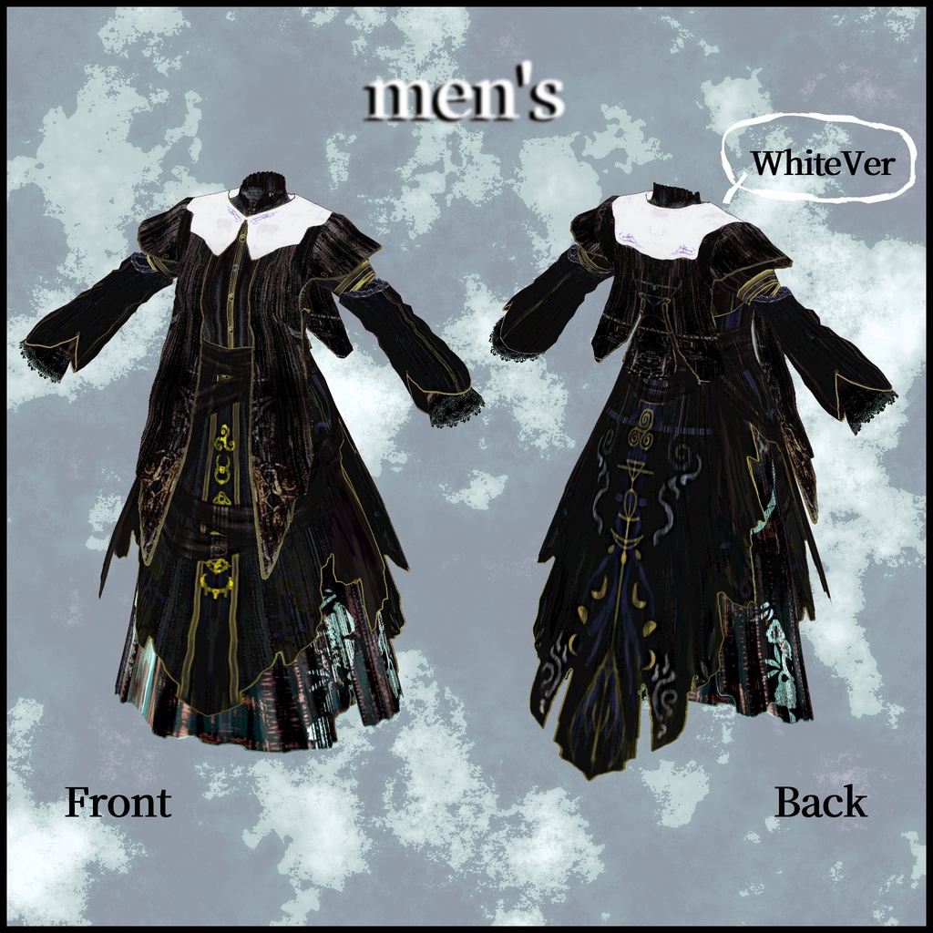 VRoid用【祭礼服Set】Sabbat lady'sSet&men'sSet