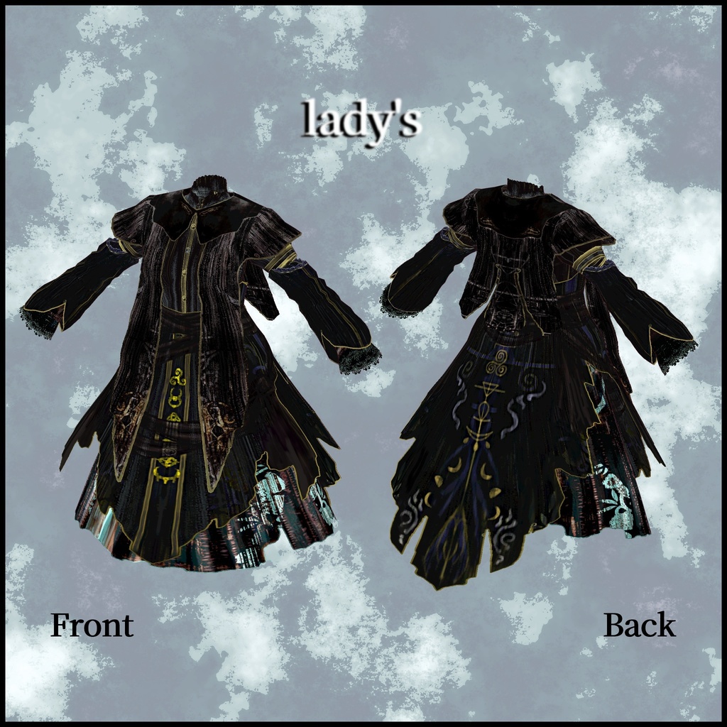 VRoid用【祭礼服Set】Sabbat lady'sSet&men'sSet