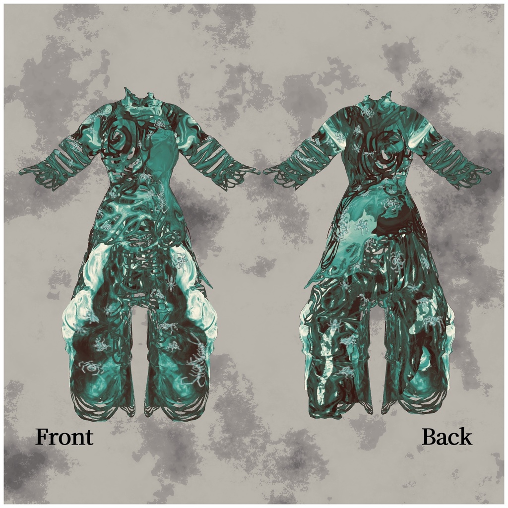 VRoid用衣装【チョコレート・ファウンテン】Chocolate fountain レディース&メンズSet lady'sSet&men'sSet