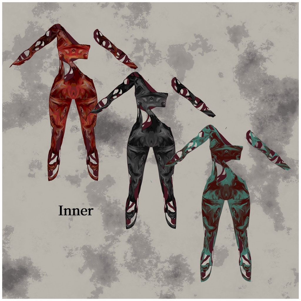 VRoid用衣装【チョコレート・ファウンテン】Chocolate fountain レディース&メンズSet lady'sSet&men'sSet