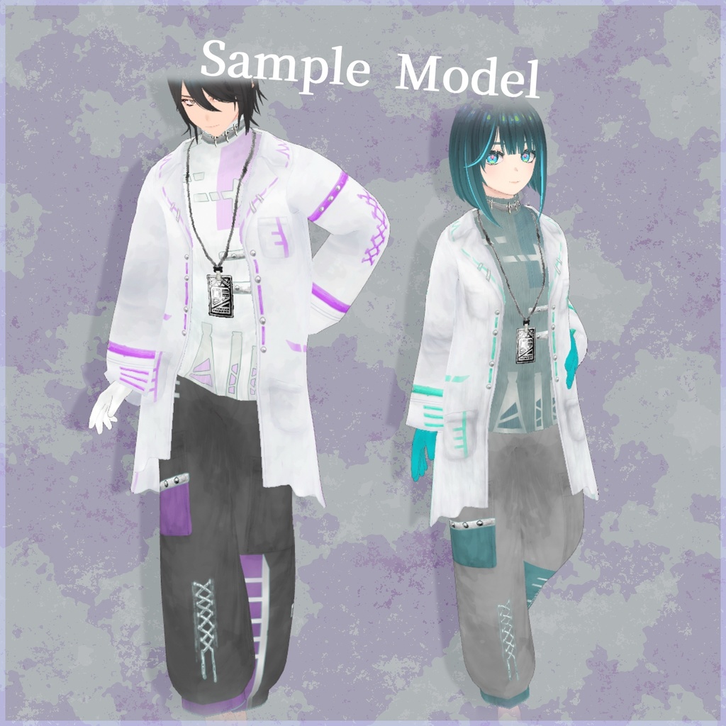 VRoid用衣装【男女兼用 フランケンシュタインコーデセット】men's&lady's Frankenstein Coordinate Set