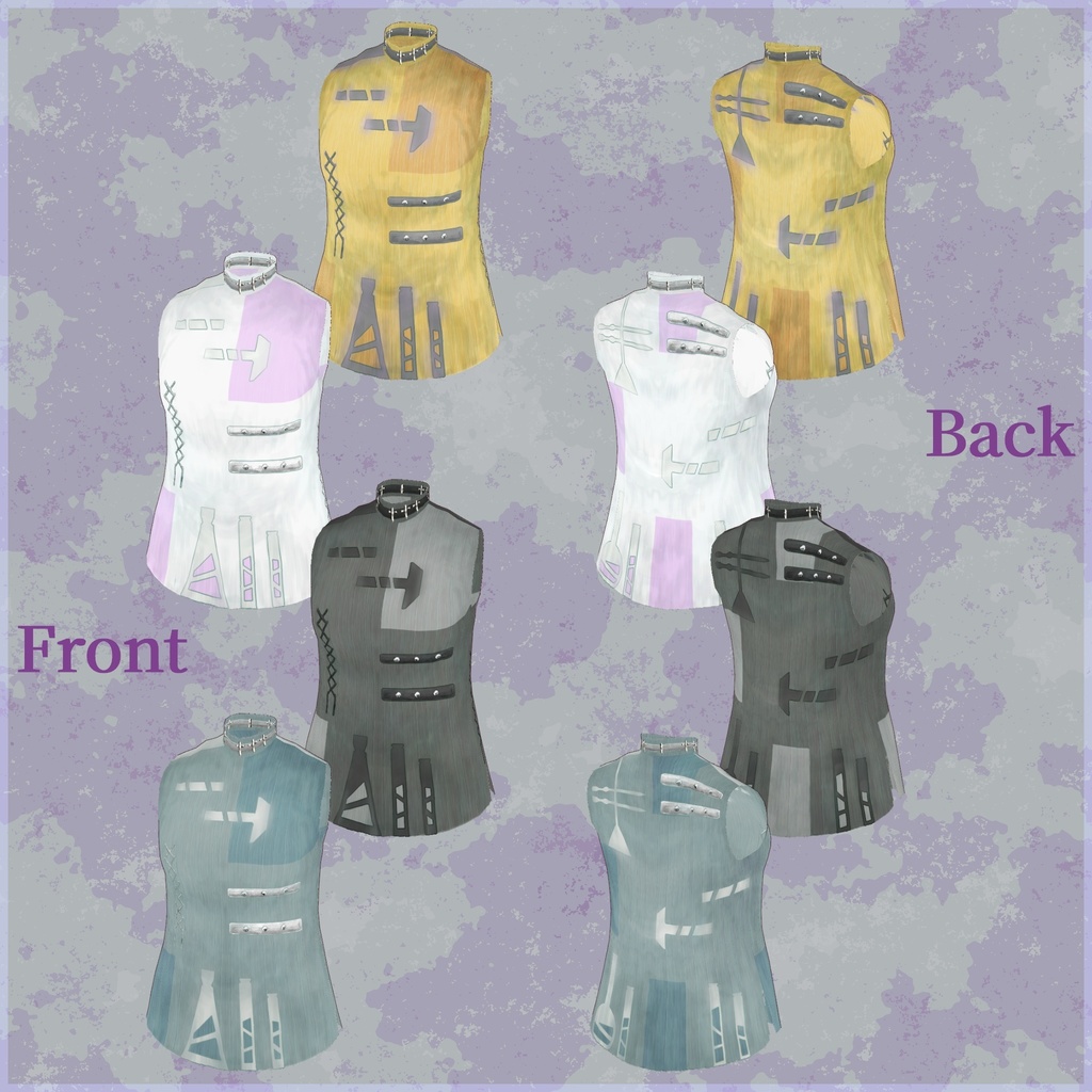 VRoid用衣装【男女兼用 フランケンシュタインコーデセット】men's&lady's Frankenstein Coordinate Set