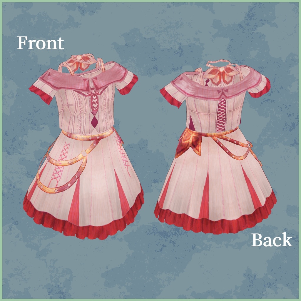 VRoid用衣装【カボチャコーデセット】Pumpkin Coordinate Set