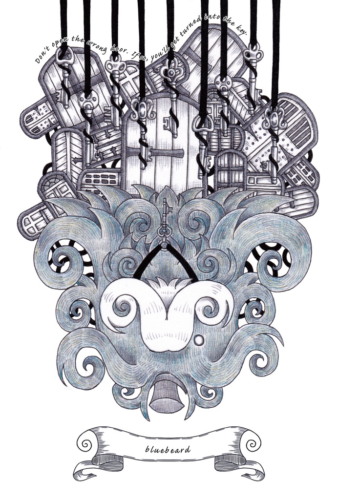 【額なし原画】グリム童話・青ひげ