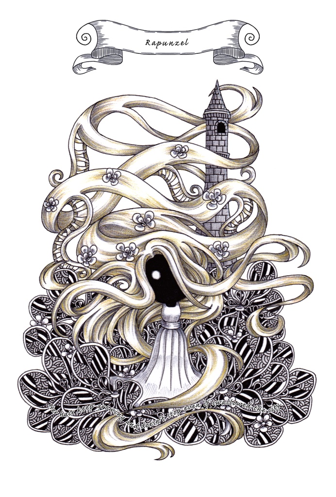 【額なし原画】グリム童話・ラプンツェル