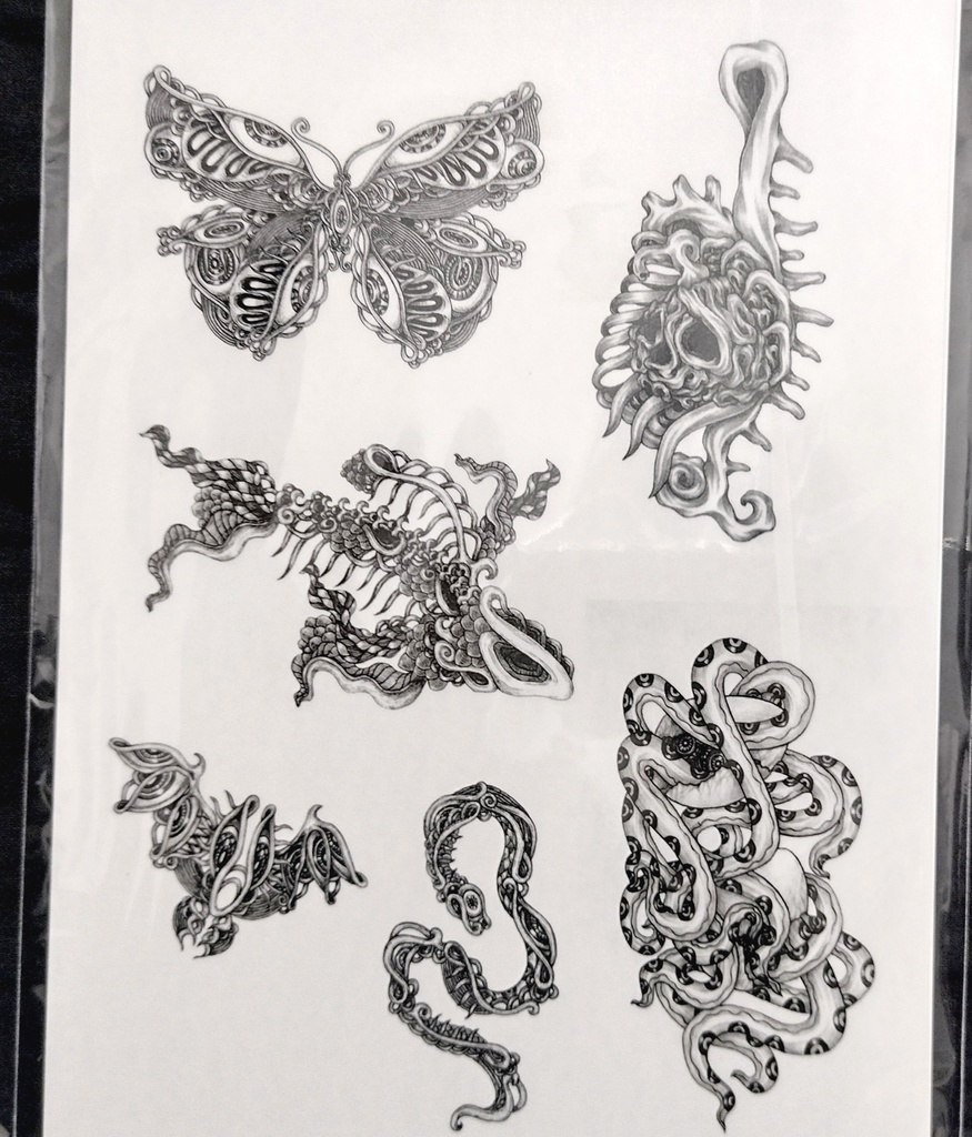 【タトゥーシール】B5サイズ絵柄6種※限定3枚販売